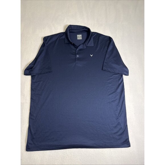 Callaway Men's Opti-Dri Polo Shirt L Cooling Golf Short Sleeve Blue - Picture 1 of 6